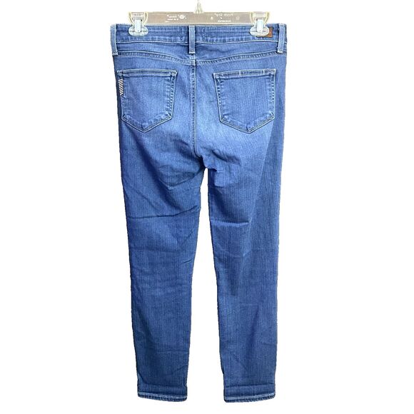 Paige Skyline Ankle Peg Jeans Womens 29 Skinny Mid-Rise Stretch Blue Denim - Picture 2 of 8